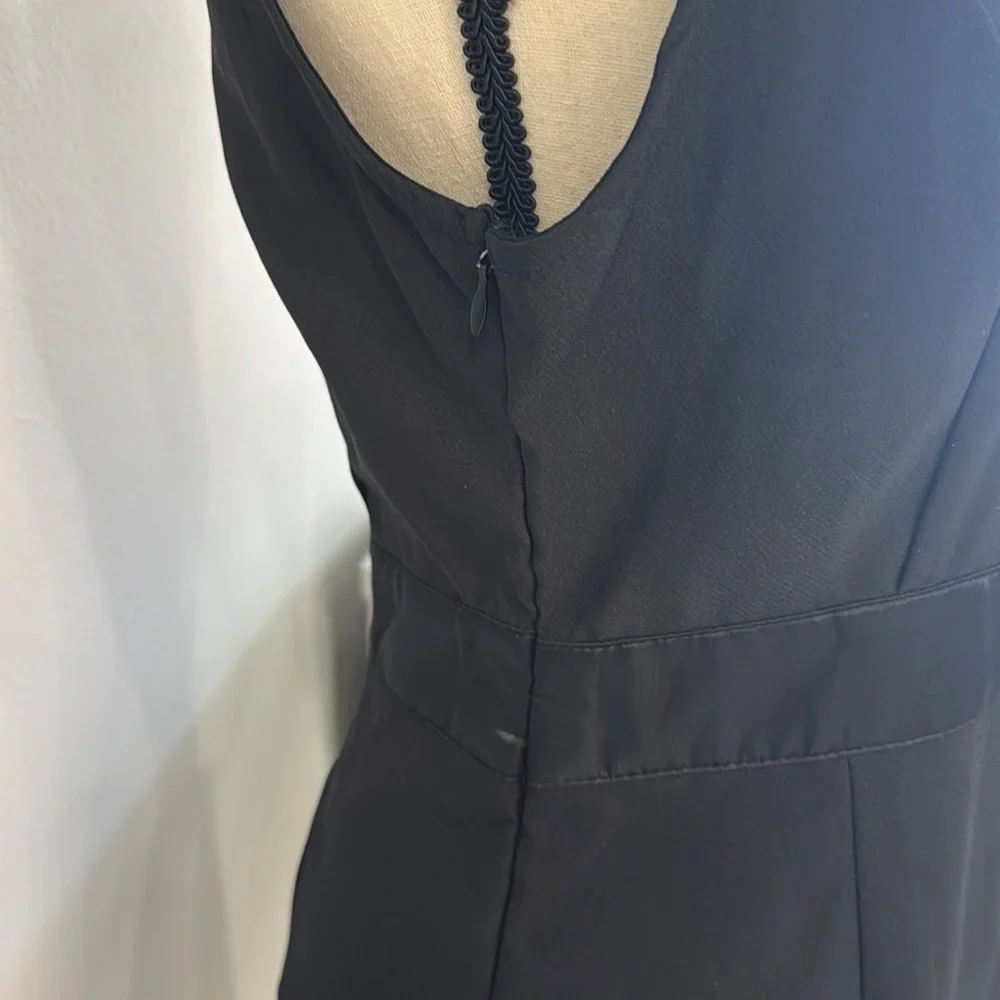 PrettyLittleThing Black Sleeveless Mini Dress with Buckles.  Sz 6 - Picture 6 of 14